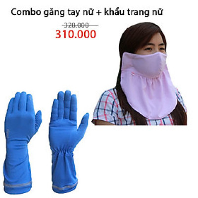 COMBO GĂNG TAY NGẮN + KHẨU TRANG LỚN DÀNH CHO NỮ