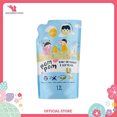 Nước Giặt Xả Pom Pom Active dạng túi 1.2L