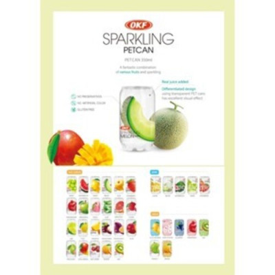 Nước ngọt có ga vị Dưa lưới 350ML OKF Hàn Quốc