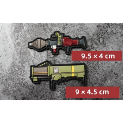 Patch_ miếng dán velcro PVC súng_tên lửa vác vai_chiến thuật