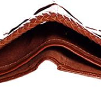 Ví Nam Da Cá Sấu Đan Viền Gai Huy Hoàng HT2223 (12.5 x 10 cm) - Nâu Đất