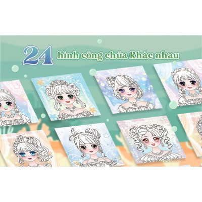 Sách - Trang Điểm Công Chúa Nami - Công Chúa Đại Dương - Tô Màu Và Bóc Dán Hơn 100+ Stickers Xinh Đẹp Cho Bé Gái - Megabook