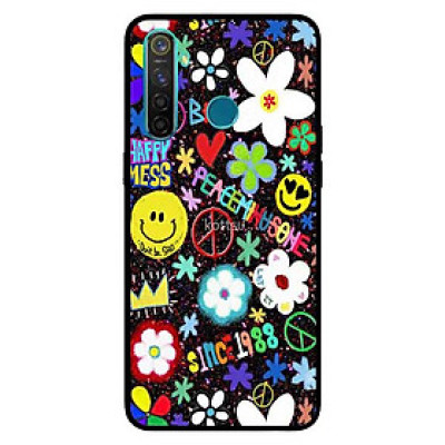 Ốp Lưng in cho Realme 5 Mẫu Hoa Cúc Mess - Hàng Chính Hãng