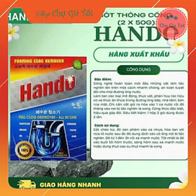 Bột thông tắc cống đường ống nước thải xuất khẩu Hando 100Gr