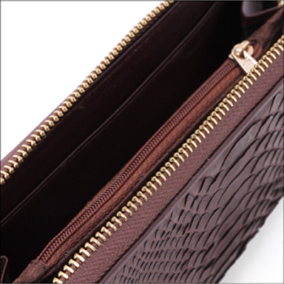 Ví nữ da trăn Huy Hoàng 1 khóa Vip màu nâu HT3327