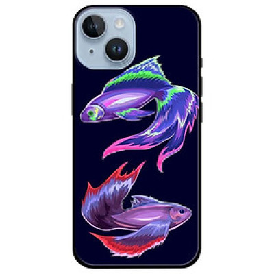 Ốp lưng dành cho Iphone 14 - Iphone 14 Plus - Iphone 14 Pro - Iphone 14 Pro Max - Cặp Đôi Cá Tím