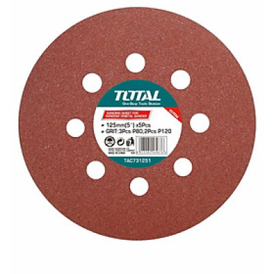 GIẤY NHÁM TRÒN 125MM TOTAL TAC731251