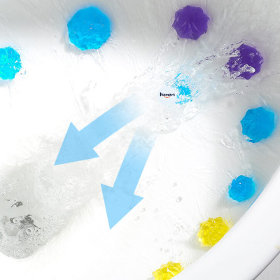 Gel Thơm Bồn Cầu Hoa Khử Mùi Toilet Nhà Vệ Sinh 6 Mùi Hương Thiên Nhiên Ống Bơm 12 Bông