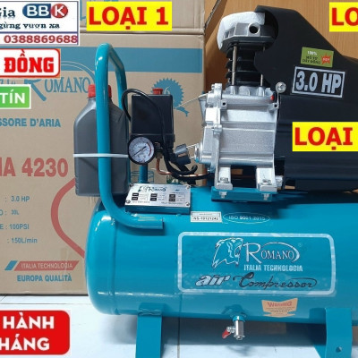 Máy nén khí có dầu ROMANO 12L+ 30L+35L - Hàng cao cấp, máy nén khí 30 lít, máy phun sơn 100% dây đồng