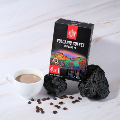 Cà Phê MOHODO Volcanic Cafe Hòa Tan 4in1 Nguyên Chất Tiện Lợi Đậm Vị Núi Lửa Chư Đăng Ya Hộp 216G