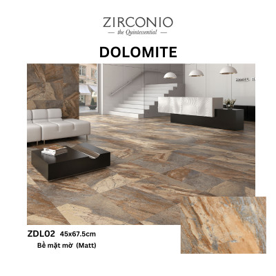 Gạch NIRO GRANITE - ZIRCONIO ZDL02 DOLOMITE - 45x67.5cm - 3 viên/thùng(0.91m2)