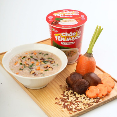 Cháo yến mạch gạo lứt ly TÂM MINH FOODS dinh dưỡng ăn liền tiện lợi