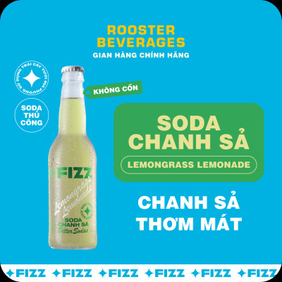 Fizz Soda Vị Chanh Sả - Thùng 16 Chai 330ml