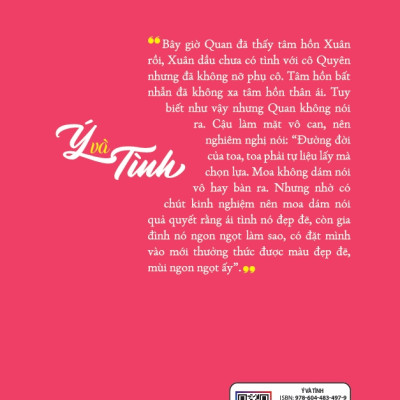 Ý Và Tình - Hồ Biểu Chánh - Tái bản 2024 TH135