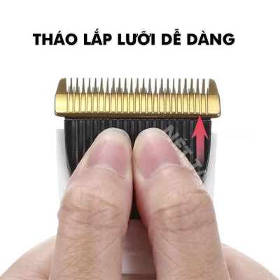 Tông Đơ Cắt Tóc JiChen 0817 - Tông Đơ Hớt Tóc An Toàn Cho Bé (Sạc Pin Không Dây + Lược)