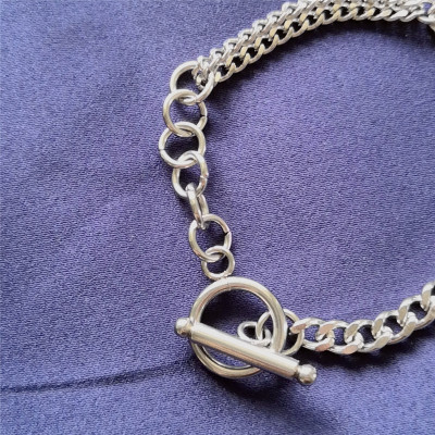 Vòng tay khoá OT vòng tròn phong cách punk rock cá tính unisex