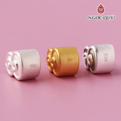 Charm bạc xỏ ngang hình trái bầu -  Ngọc Quý Gemstones