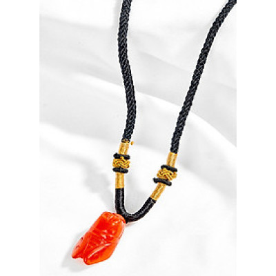 Mặt dây chuyền ngọc thiền mã não đỏ Ngọc Quý Gemstone