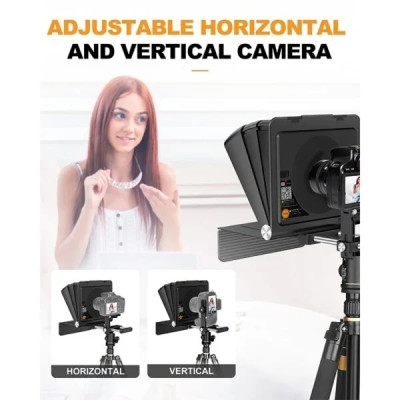 Lensgo TC7 II - Máy Nhắc Chữ 10 Inch Sử Dụng Điều Khiển Từ Xa Bluetooth Dành Cho Điện Thoại, Máy Ảnh - Hàng Nhập Khẩu