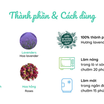 Gối thảo mộc chườm mắt nóng lạnh 1LIFE