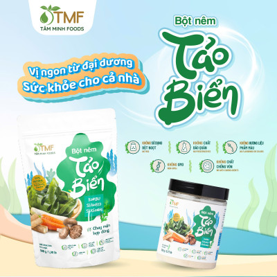 Bột nêm Tảo Biển hũ 350g Tâm Minh Foods không bột ngọt công nghiệp