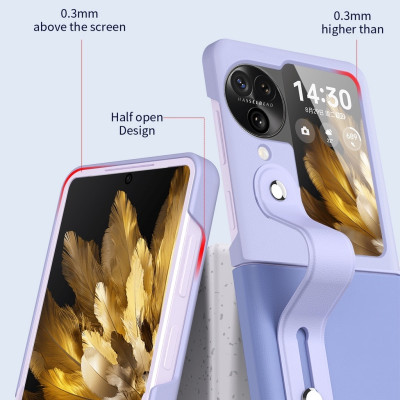 Ốp lưng đai đeo hand trap chống sốc cho Oppo Find N3 Flip hiệu HOTCASE Wristband Stand Phone Case - chất liệu cao cấp, thiết kế thời trang sang trọng có đai đeo tay an toàn - Hàng nhập khẩu