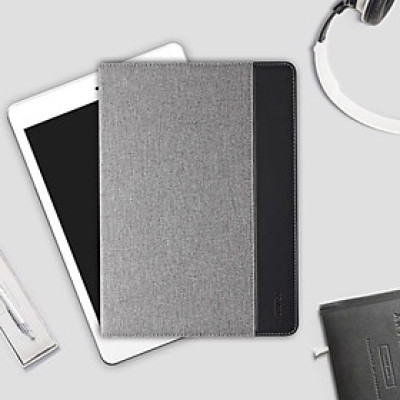 Bao da chính hãng Mutural Canvas Series cho iPad Pro 12.9 2018 - Ghi đen