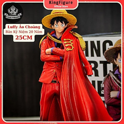 Mô Hình Luffy Áo Choảng Bản Kỷ Niệm 20th 25Cm Mô hình One Piece Cao Cấp, Figure Mô Hình Anmie One Piece Luffy Vua Hải Tặ
