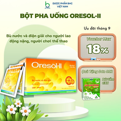 Bột Pha ORESOL-II Bù Nước Và Điện Giải Phù Hợp Với Người Chơi Thể Thao, Lao Động Nặng - 40 gói
