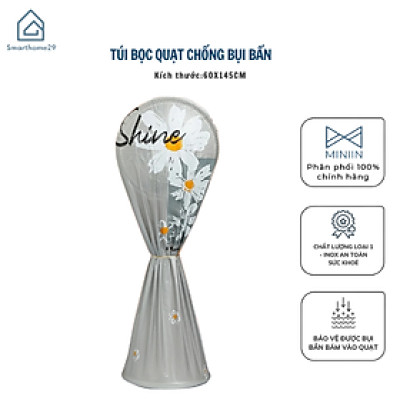 Bọc Quạt Cây Chống Bụi Bẩn, Chống Ẩm Mốc, Bọc Quạt Toàn Thân 140x60cm Loại Dày Tiện Dụng - HÀNG CHÍNH HÃNG MINIIN