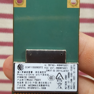 Card WWAN 3G Ericsson: F5321 - HP hs2350 dùng cho HP 8470p, 8470w,8570p,8570w,8770w - Hàng nhập khẩu