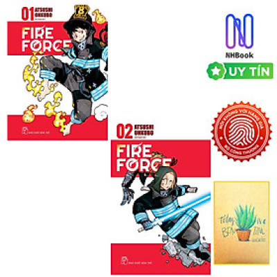 Combo 2 Cuốn Fire Force - Tập 1 và 2 - Tặng Kèm Bookmark Giấy Hình Nhân Vật