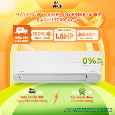 Máy lạnh Toshiba Inverter 1.5 HP RAS-H13Z1KCVG-V - Hàng Chính Hãng, Mới 100% 