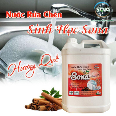 Nước rửa chén/ bát sinh học SONA10kg tinh dầu quế