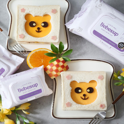 Combo 12 Gói Khăn Ướt Hàn Quốc Bebesup Primier 20 Tờ/ Gói Thương Hiệu Bebesup