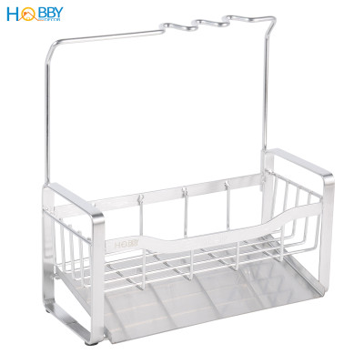 Kệ đựng dụng cụ rửa chén có giá treo inox 304 Hobby home decor KRC11