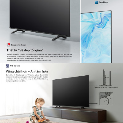 [SP Mới 2025] Smart Tivi Toshiba 50 inch 4K UHD 50C350RP, Giao Hàng Toàn Quốc, Bảo Hành 24 Tháng - Hàng Chính Hãng