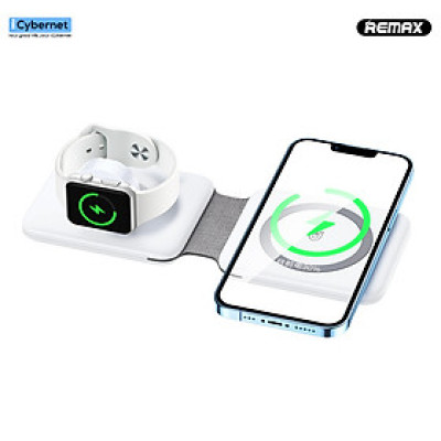 Đế sạc không dây từ tính 3 trong 1 Remax RP-W56 sạc nhanh 18W - Hàng chính hãng