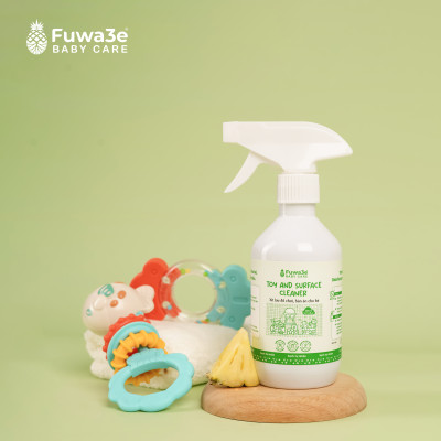 Xịt lau rửa đồ chơi diệt khuẩn hữu cơ an toàn lành tính fuwa3e lau bàn ăn dặm lên men từ dứa 300ml