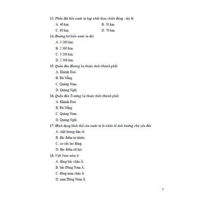 Sách - Trắc nghiệm địa lí 8 (dùng chung cho các bộ sgk hiện hành)