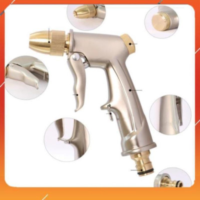 Bộ dây vòi xịt nước rửa xe, tưới cây , tăng áp 3 lần, loại 7m, 10m 206701-1 đầu đồng,cút đồng+  túi đựng bút