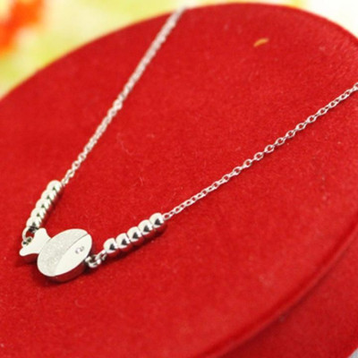 Dây chuyền nữ titan thời trang mặt con cá phan cát thép không gỉ trangsucpt có 3 màu sắc DCNUT66