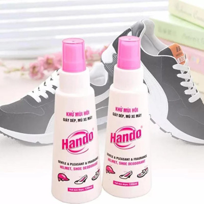 Combo 2 Chai xịt Khử Mùi Hôi Giầy Dép Mũ Bảo Hiểm Hando 120ml