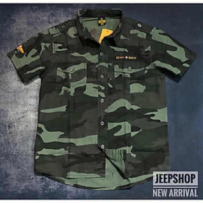 Áo sơ mi ngắn tay màu camo