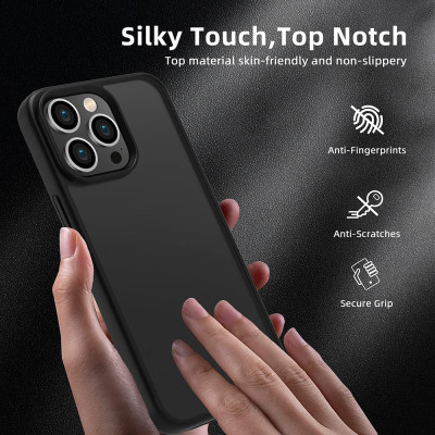 Ốp lưng nhám chống sốc viền silicon cho iPhone 14 Pro Max (6.7 inch) hiệu X-Level Frosted Sand Case mặt lưng nhám mờ, gờ bảo vệ Camera - hàng nhập khẩu