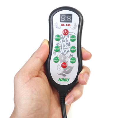 Máy (Gối) Massage Đấm Bóp Cổ Vai Gáy Nikio NK-136AC/DC - Con Lăn 3D Xoa Bóp Chuyên Sâu Kết Hợp Hồng Ngoại Trị Liệu Đau Mỏi Cổ, Hỗ Trợ Mát Xa Lưng