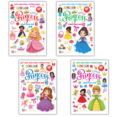 Sách - Combo 4 Quyển Bóc Dán Hình Thông Minh - Công Chúa Nhỏ - Little Princess (VT) mk