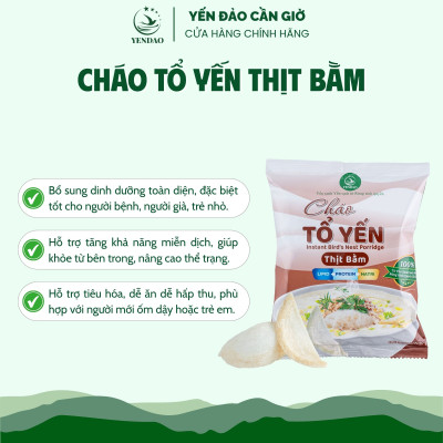 Yến Đảo - Thùng 30 Gói Cháo Yến Thịt Bằm Chất Lượng Giàu Dinh Dưỡng Tiện Lợi Cho Gia Đình