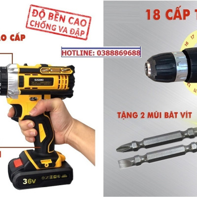 (LOẠI I) Máy Khoan Bê Tông và Bắt Vít 36V