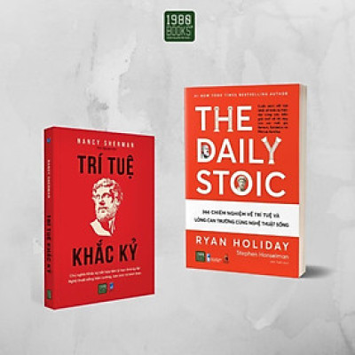 Sách - Combo 2 Cuốn: The Daily Stoic + Trí Tuệ Khắc Kỷ - 1980 Books